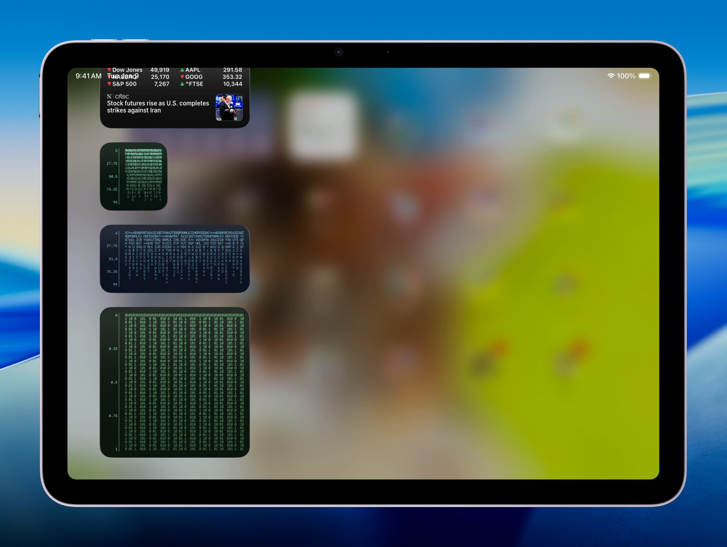 iPhone chart neo widget screenshot