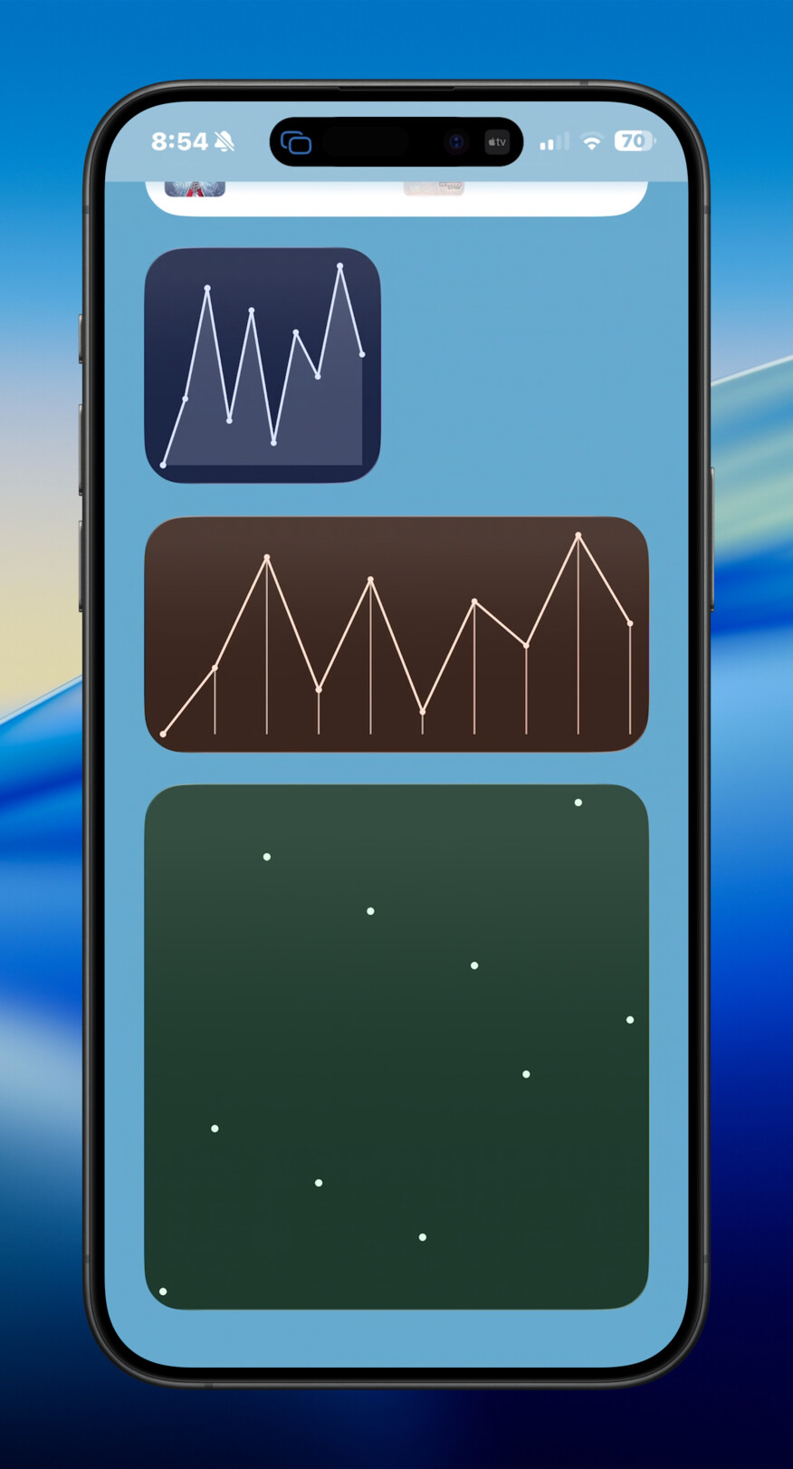 iPhone chart styles A widget screenshot
