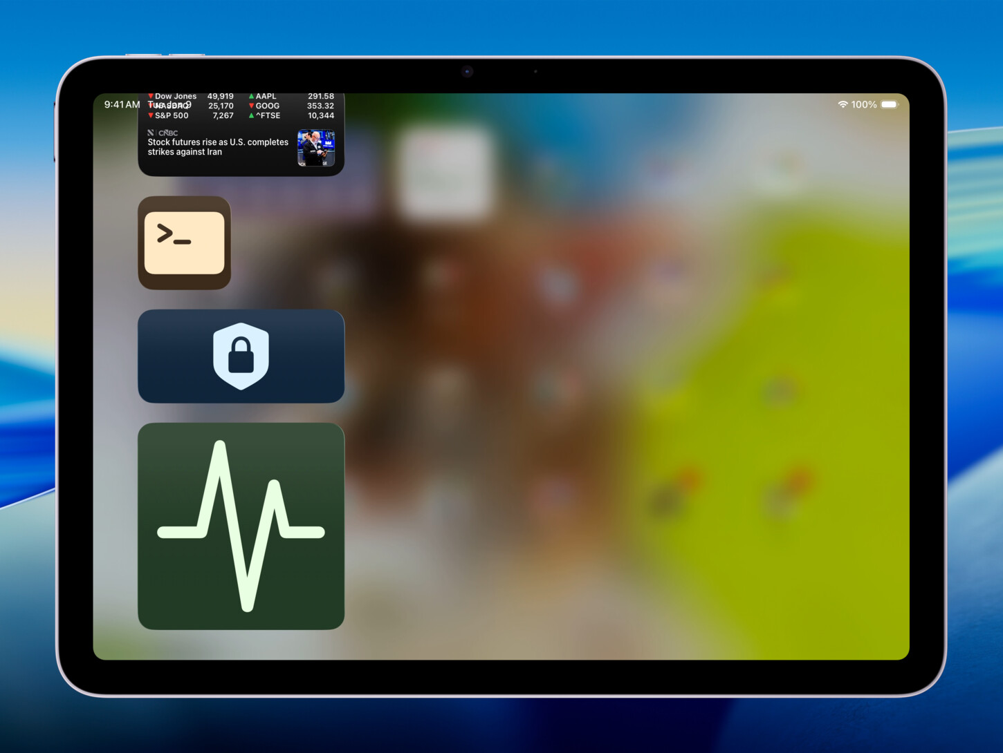 iPhone icon-only trio widget screenshot