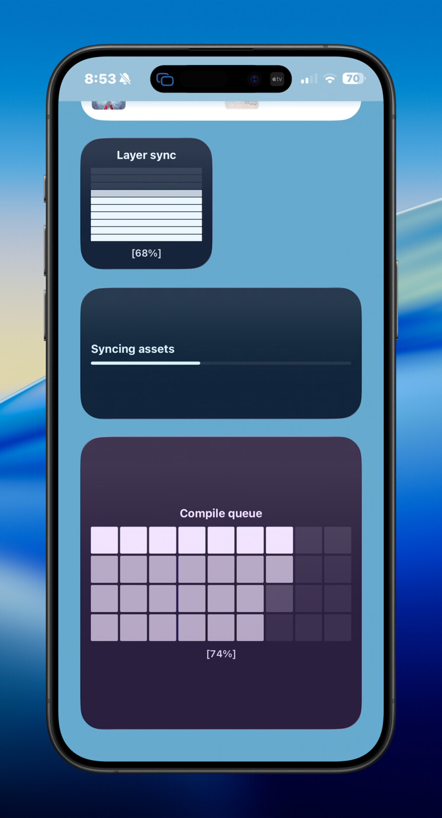 iPhone progress stack widget screenshot