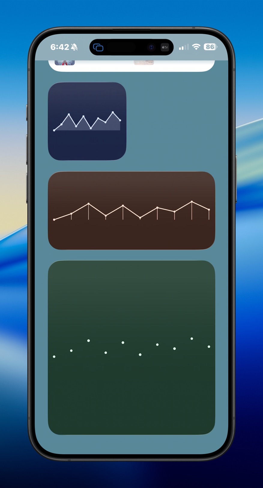 iPhone chart styles A widget screenshot