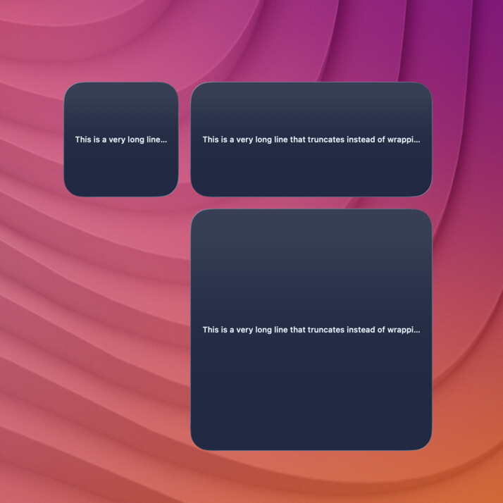 text-nowrap widget screenshot
