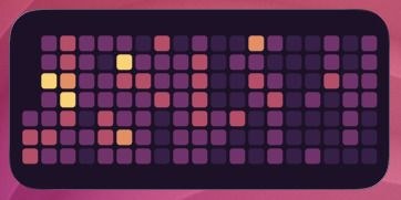 GitHub contributions graph in a Terminal Widget using sunset theme