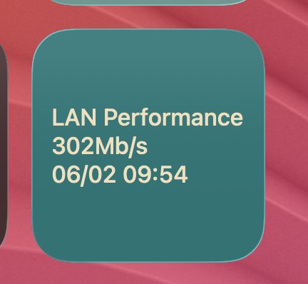 LAN Performance widget screenshot
