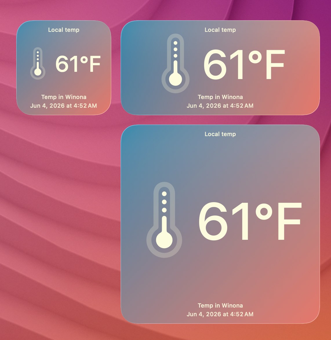 Local Temp Widget widget screenshot