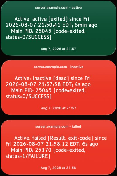Remote nftables status colorized one-liner v3 widget screenshot